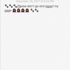 Please do not go and report my page